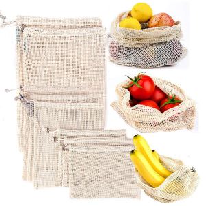 Natural Mesh Cotton Pouch Bag