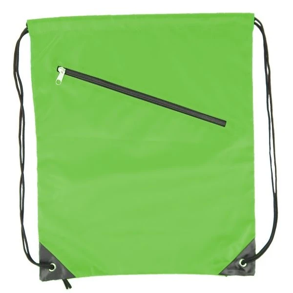 Top Zipper Drawstring Bag